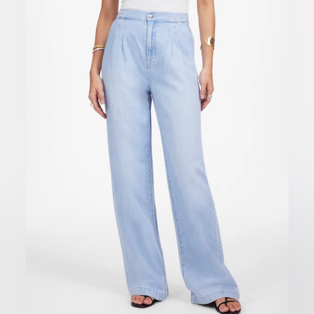 Madewell The Petite Harlow Wide-Leg Denim Trouser Size 24P